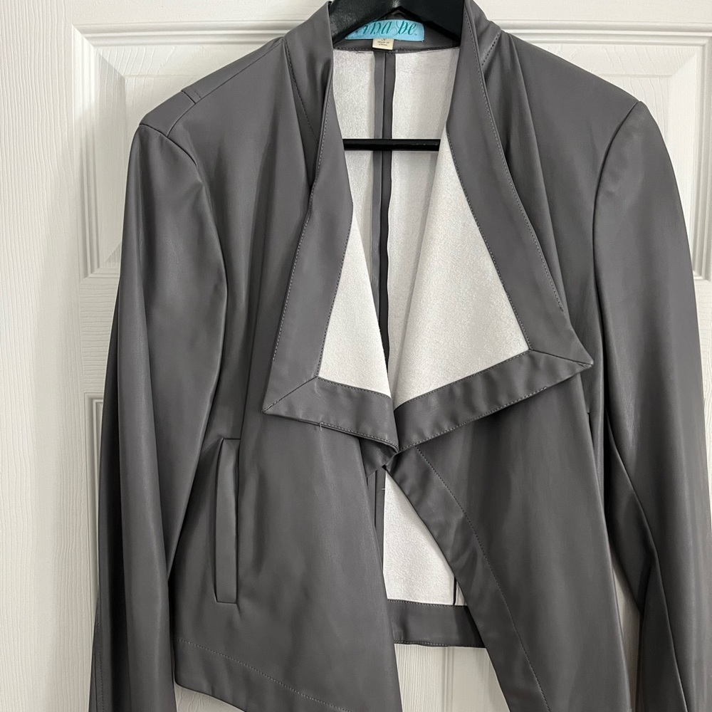 Gently worn faux leather jacket